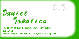 daniel topolics business card